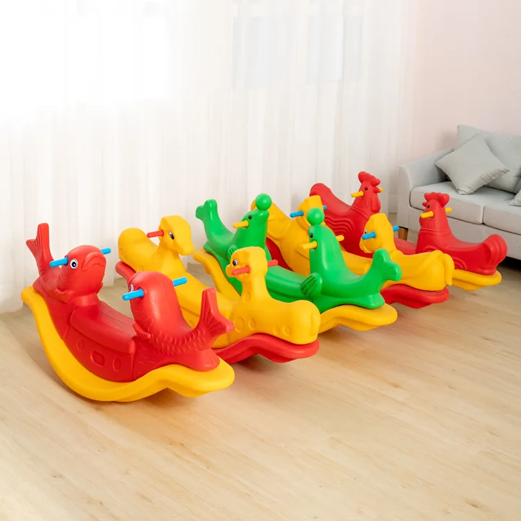 Feelkids PE Plastic Ride-On Rocking Horse Toy for Kids Ages 5-7 Unisex Indoor Amusement Park Use supplier