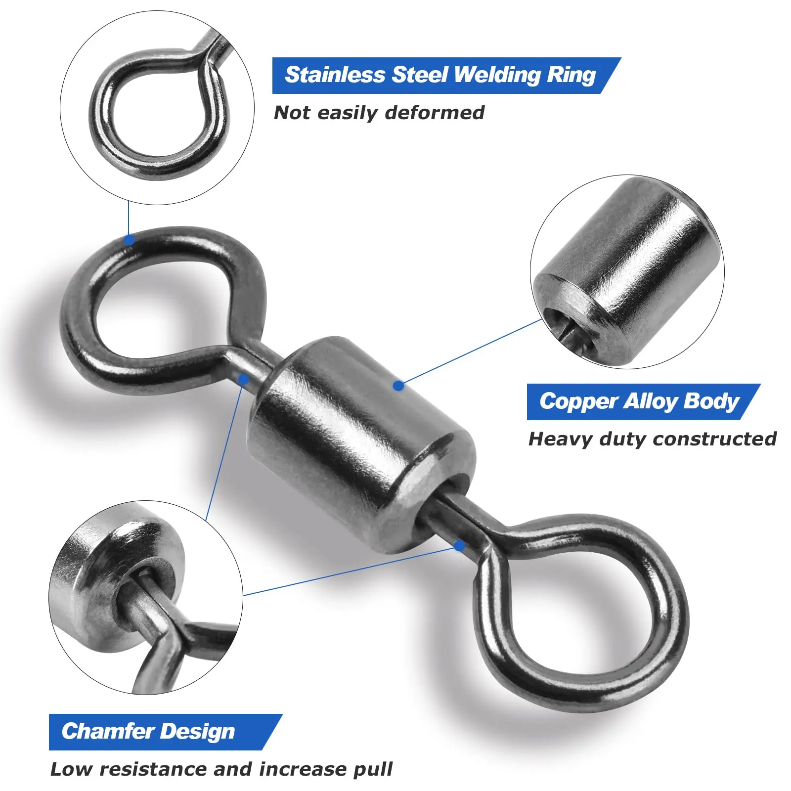 A1 Fishing Rolling Swivel Smooth Rotation Barrel Swivels Snap Hook Line Connector Swivels for Saltwater Freshwater Carp Fishing A1 Fishing Rolling Swivel Smooth Rotation Barrel Swivels Snap Hook Line Connector Swivels for Saltwater Freshwater Carp Fishing