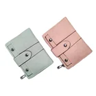 Short Retro 3 Fold Wallet PU Outdoor Shopping Handbag Accept Customization Color Frosted Women's Wallets
