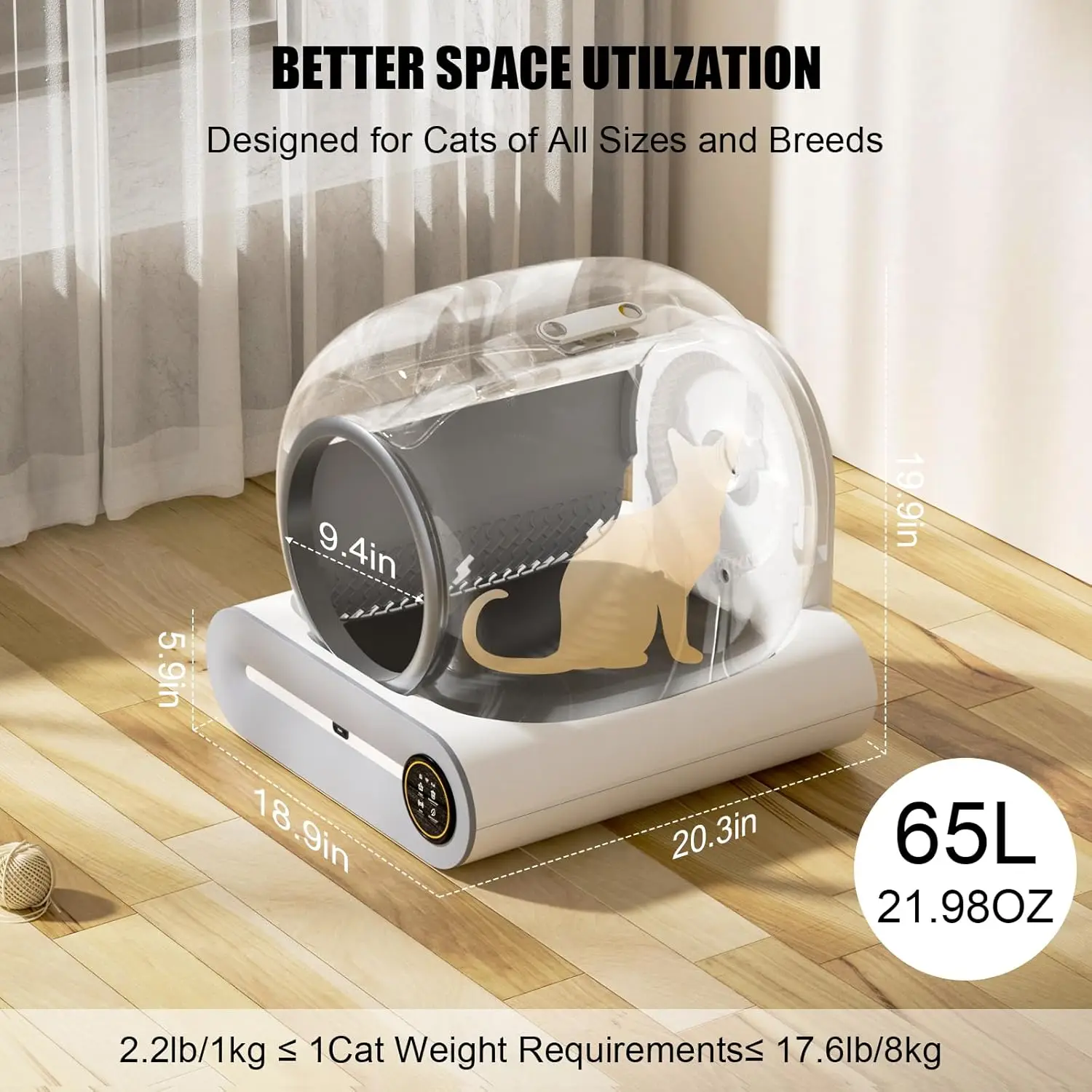 Modern APP Control WIFI Electrical Smart Pet Toilet Intelligent Self Clean Automatic Cat Litter Box