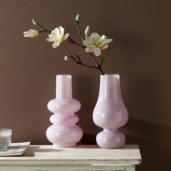 56H Simple retro glass vase hydroponic flower arrangement home furnishings desktop decorative props