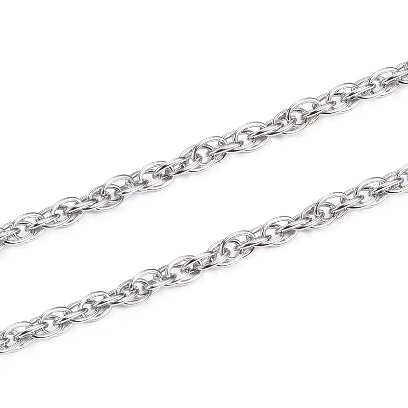 Charm Oshaped Cuban Chain 304 Stainless Steel Chain Roll Jewelry Findings Components Jewelry