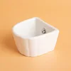 White hanging cage small pet bowl-upgraded iron plate screws