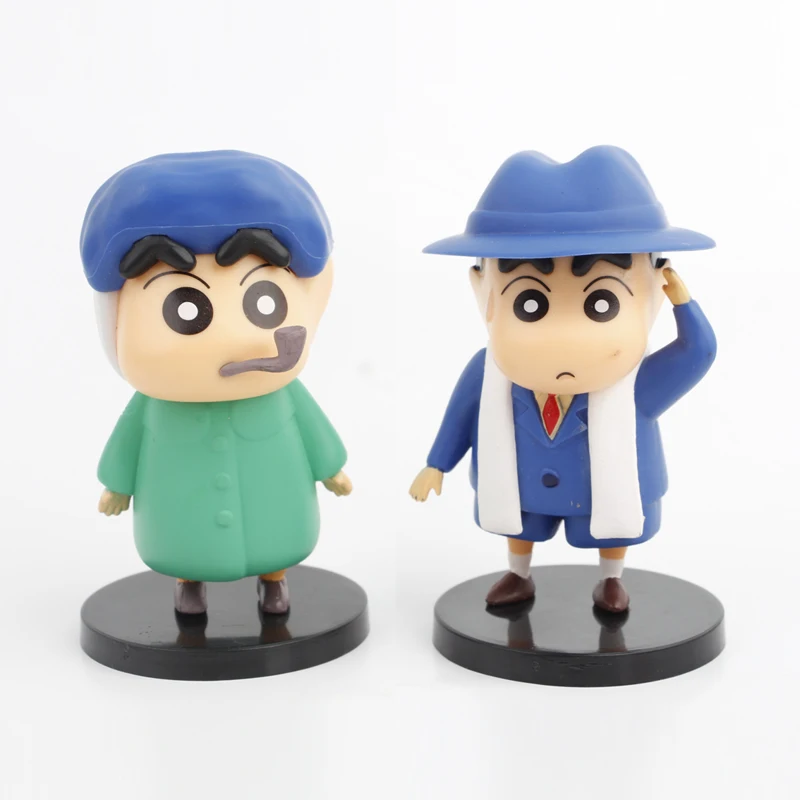 High Quality Crayon Shin Chan COS Costume Van Gogh Goku Cartoon Figurine Figurine Desktop Cake Decoration for Kids