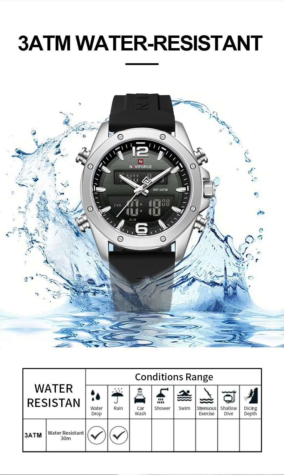 Naviforce 9264T Men’s Watch description image 4