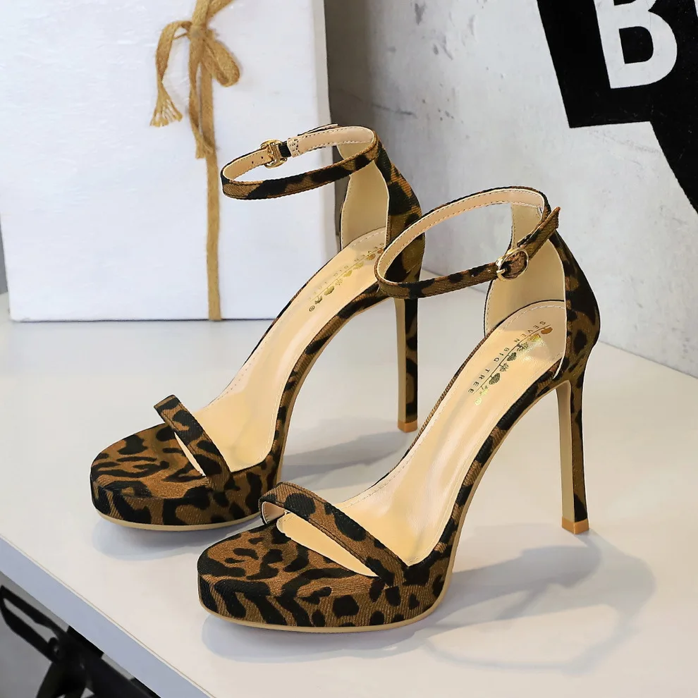 Evening Dress Shoes Ladies Summer Stiletto Heels Elegant Sandal Women Black  Crossed Pointed Toe High Heel Strappy Sandals