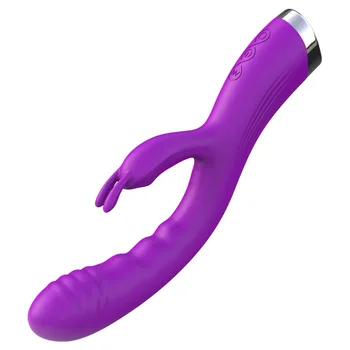 Hot Sale New Rabbit Vibrator Dildo 10 Speed Clitoral Stimulate G spot Big Dildo Vibrating Sex Toy For Woman