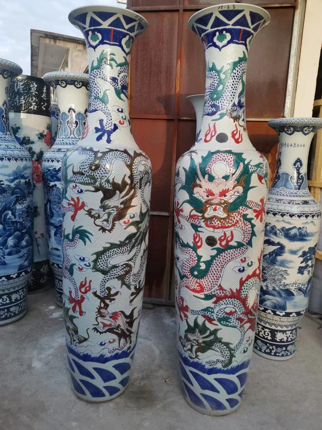 Chinesische Handgefertigte Porzellan-bodenvase Für Hallendekoration,Porzellan-innenvase,Große Bodenvase Für Den Außenbereich