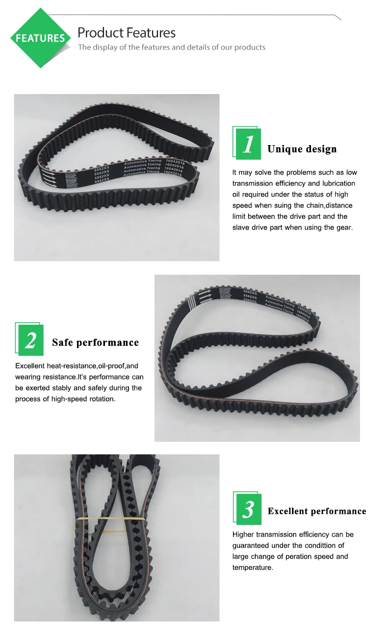 107yu22 Standard Rubber Timing Belts Synchronous Belt For Cutting
