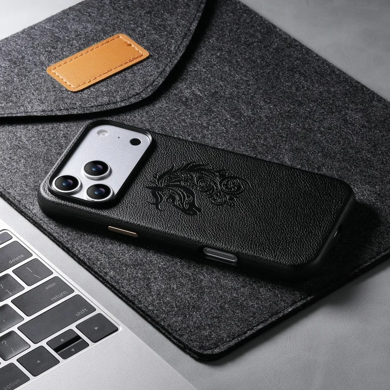 Premium PU Leather iPhone 17/16/15 Pro Max Case