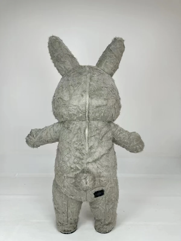 2025 Black Inflatable Plush Rabbit Mascot Costume China Supplier's Adult Easter Bunny Cosplay Style Animal/Anime