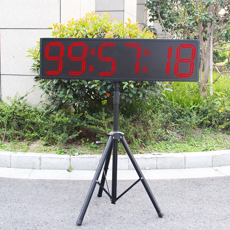 Large Wireless Timing System Laser Timer 6 Digits Stopwatch Countdown Clock LED Training Race Timer