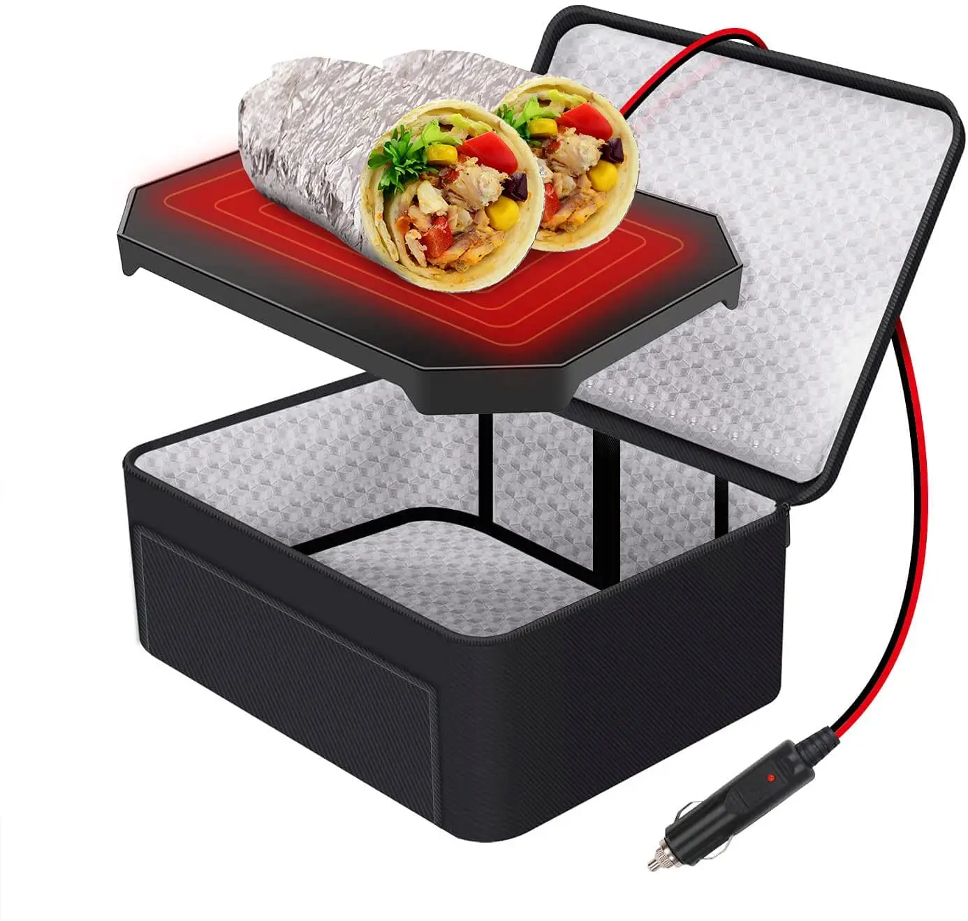 DODOING Food Warmer Mini Microwave Portable Food Warmer For Car Portable  12V Travel Food Warmer for Car Heat Lunch Box