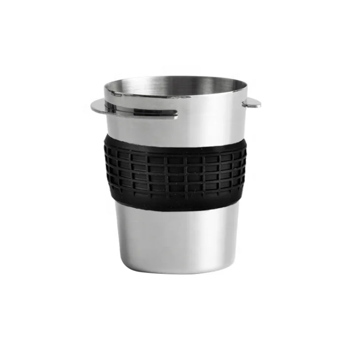 Лидер продаж от производителя, чашка для кофейного порошка из нержавеющей стали с силиконовой крышкой, нескользящая чашка для дозирования кофе