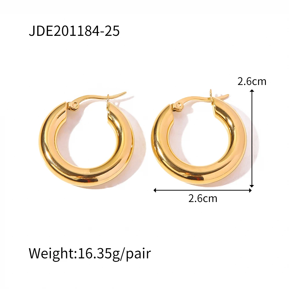 Classical Minimalist Chic Pairings Statement 18k Pvd Gold Plated