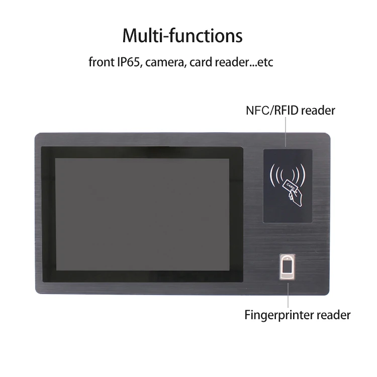 Промышленный панельный ПК J1900/J6413 NFC / RFID считыватель встроенный сенсорный экран настенный компьютер все в