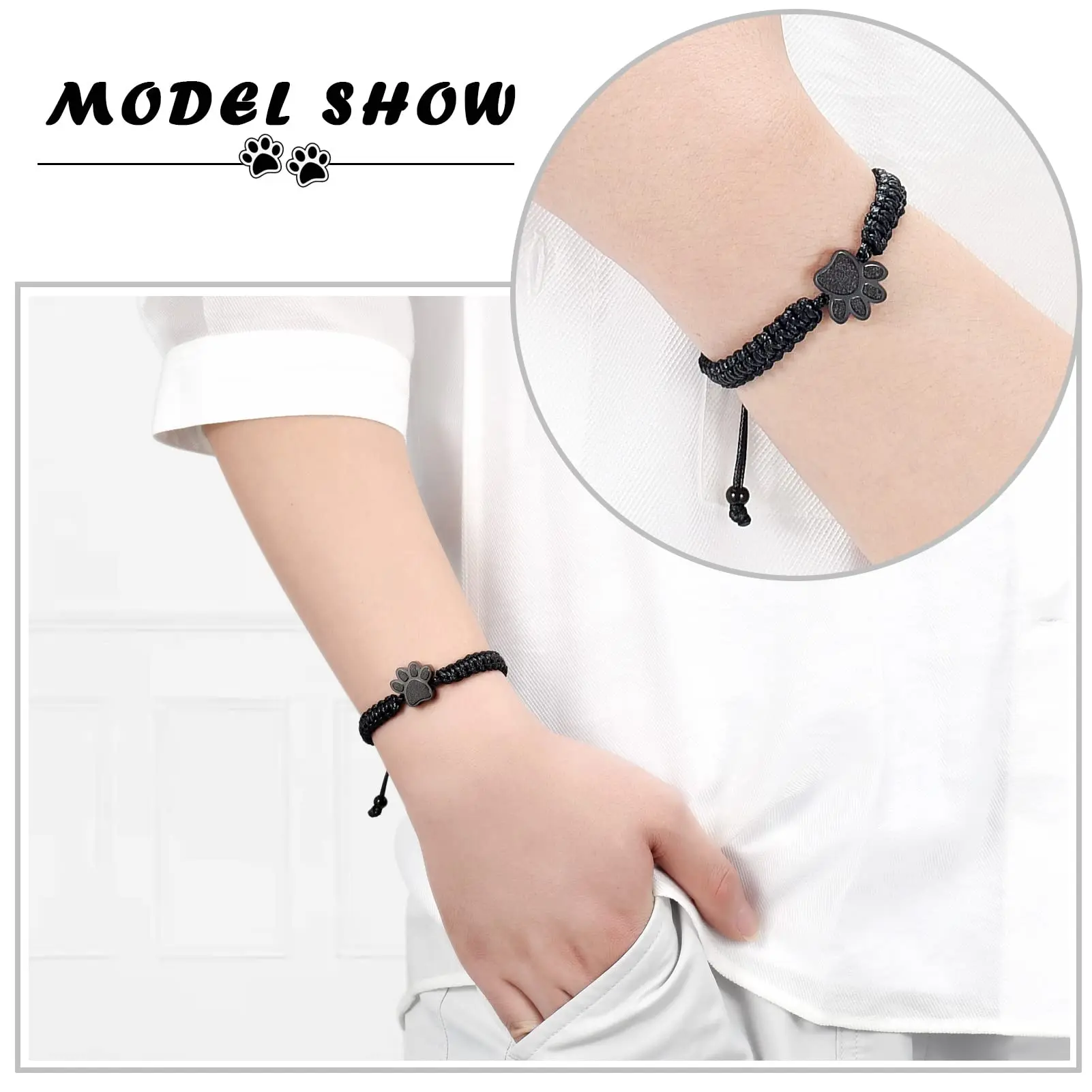 Cremation Jewelry Urn Bracelet for Pets Ashes - Dog Paw Ashes Pendant ...