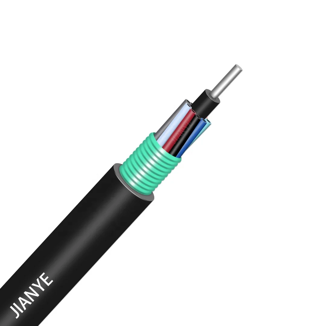Optical Fiber Cable Gyfty Gyfty53 Gyxtw Adss Single Mode Fiber Optic Cable 12 24 Core Wood DRUM PE Outer Jacket 10 G652D 4000M