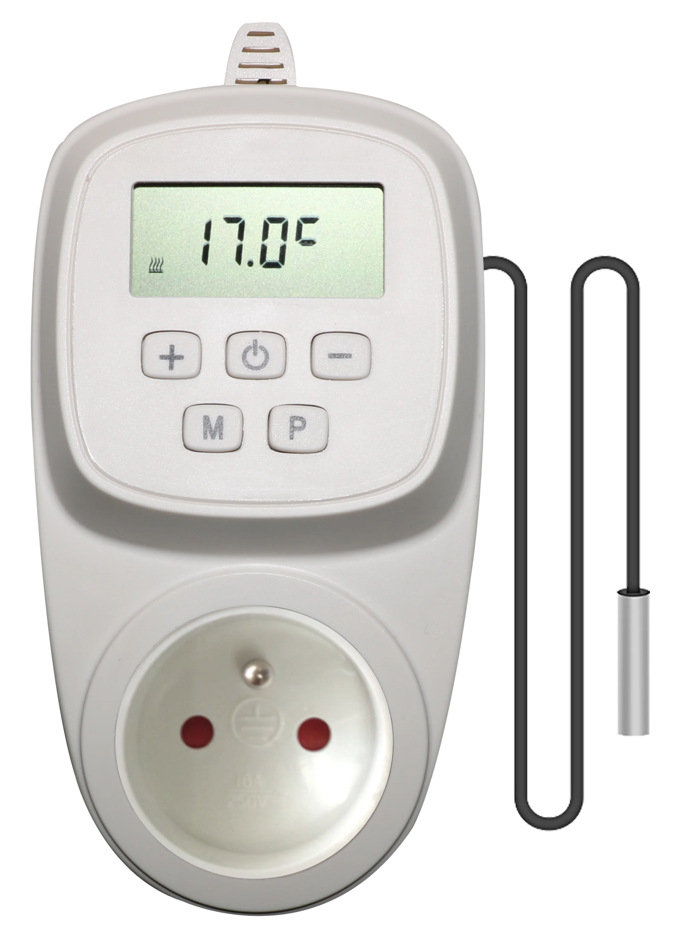 WIFI Programmable Thermostat Socket Plug with External Sensor for Smart Home Heating Control