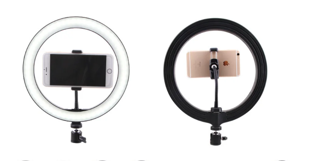 Duokon Anneau lumineux pliant Trépied vidéo de téléphone portable de lumière d'anneau de Selfie
