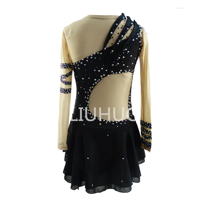 knee length dresses for ladies MONDOR 2723 SPARKLE VELVET SKATING DRESS – Giggle Gear Clothing main image 1