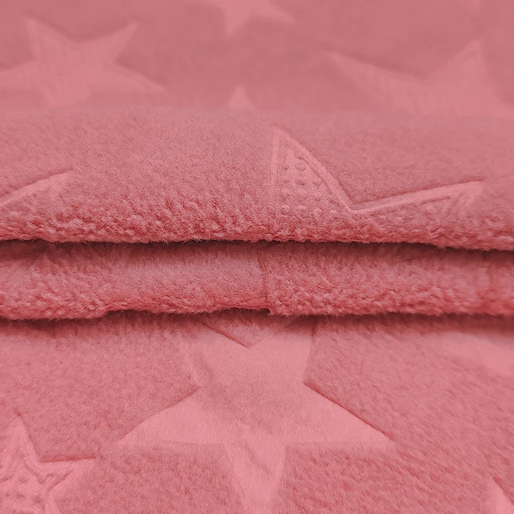 Soft Hand Feel Embossed Fashion Fabric Velvet Material for Pakistan, High Quality Micro Polar Fleece Fabric for Sale/ details