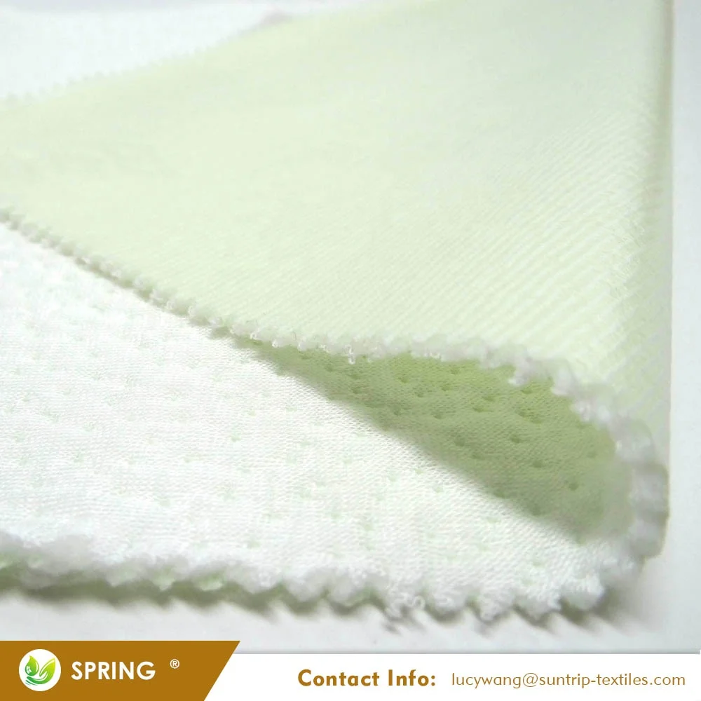 220gsm Green Bamboo Jacquard Waterproof Mattress Protector Fabric With