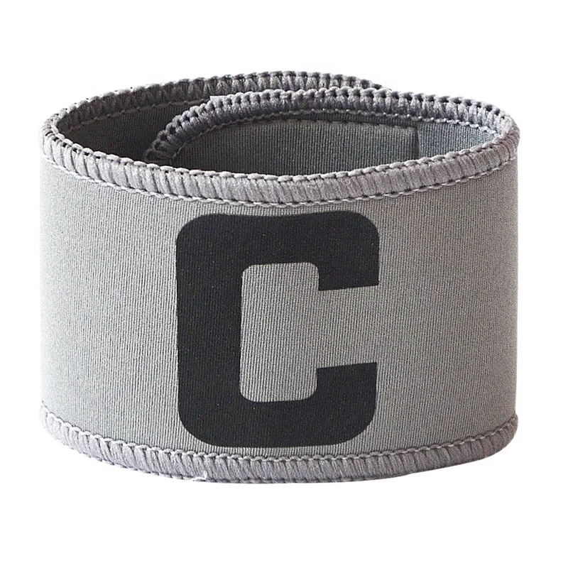 High Quality Custom Printed Neoprene Elastic Football Soccer Arm Band Captain Armband Accessory with 'C' Mark
