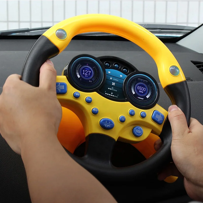 Simulation Steering Wheel Toy Educational Fun for Kids