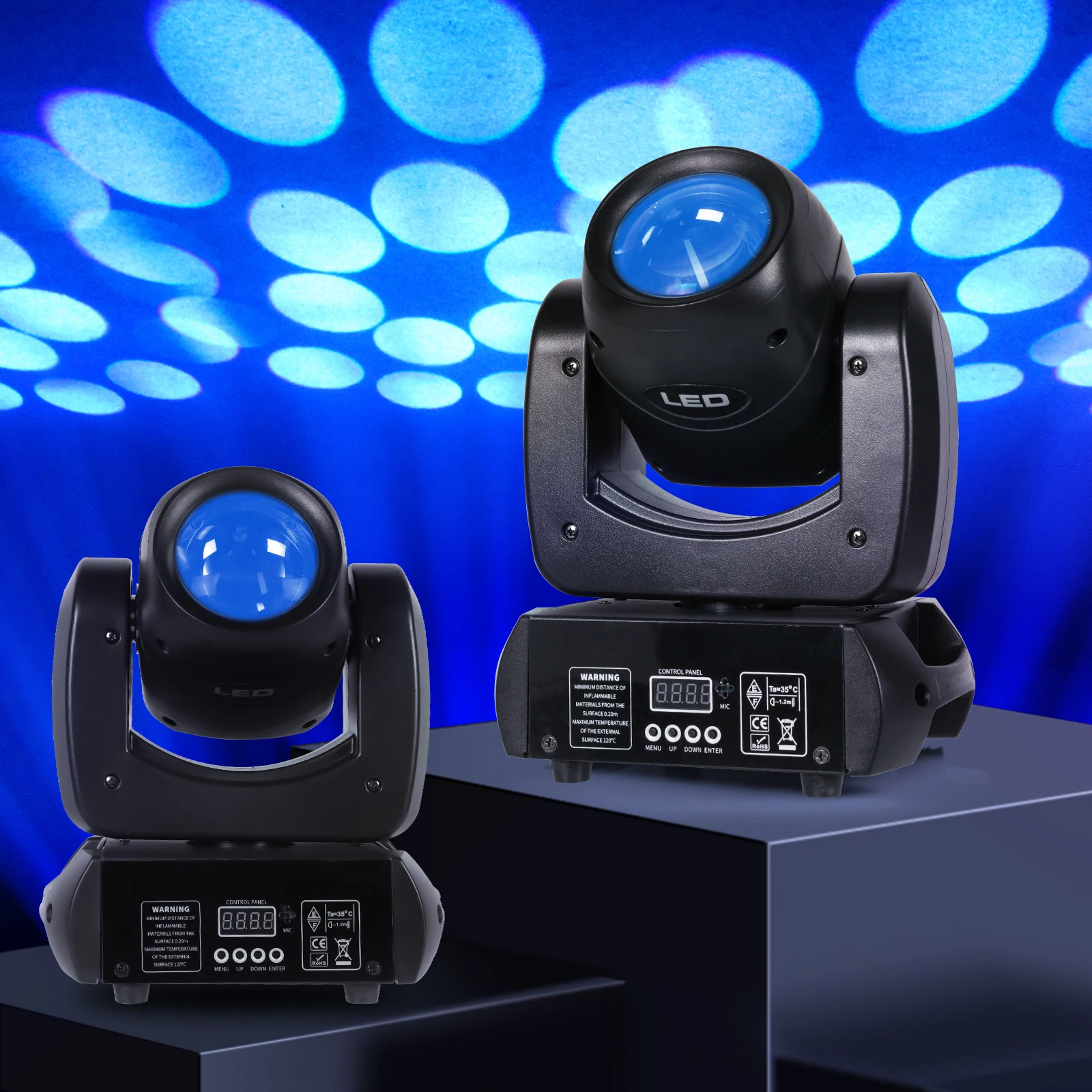 U`King 100W LEDビームゴボムービングヘッドステージライト、眩しい 
