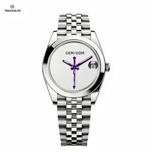 OEM Custom 316L Stainless Steel 38mm Japanese MIyota Automatic Unisex Watches Sapphire Mirror DIY Dial Mechanical Men's Watch