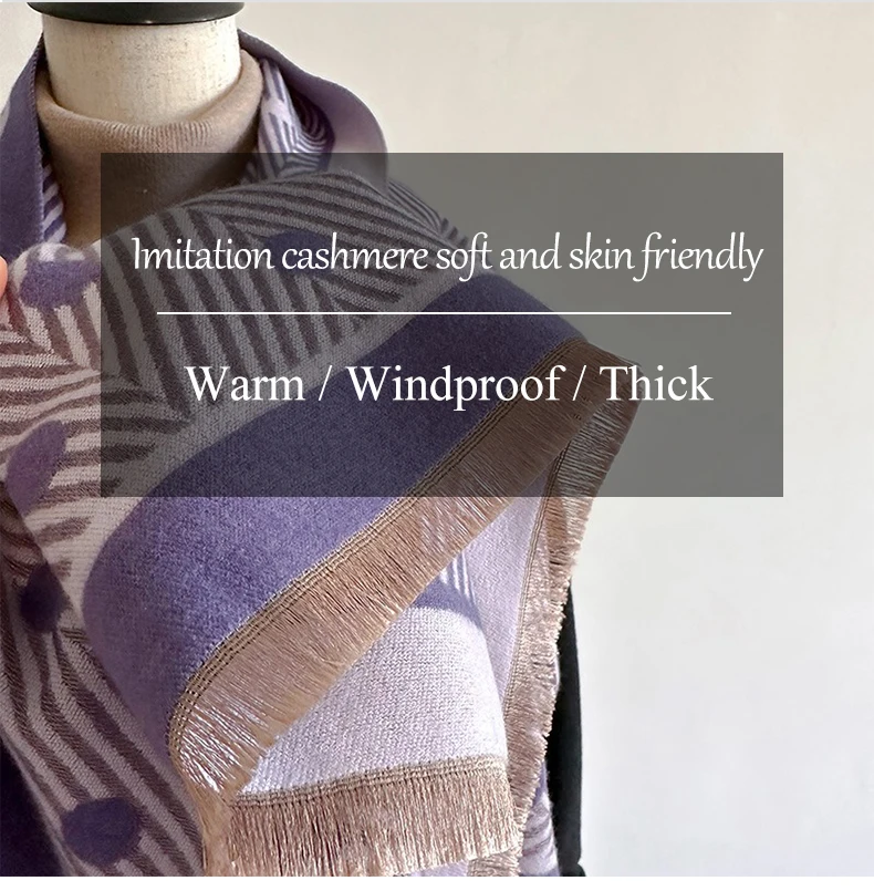 Premium Winter Warm Scarf For Women Dot Pattern Soft Wrap_voghion.com