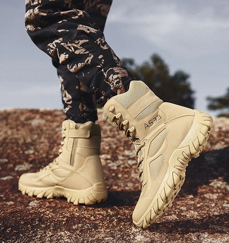 2023 New Tactical Men Boots Protective Desert Boots Combat Waterproof ...