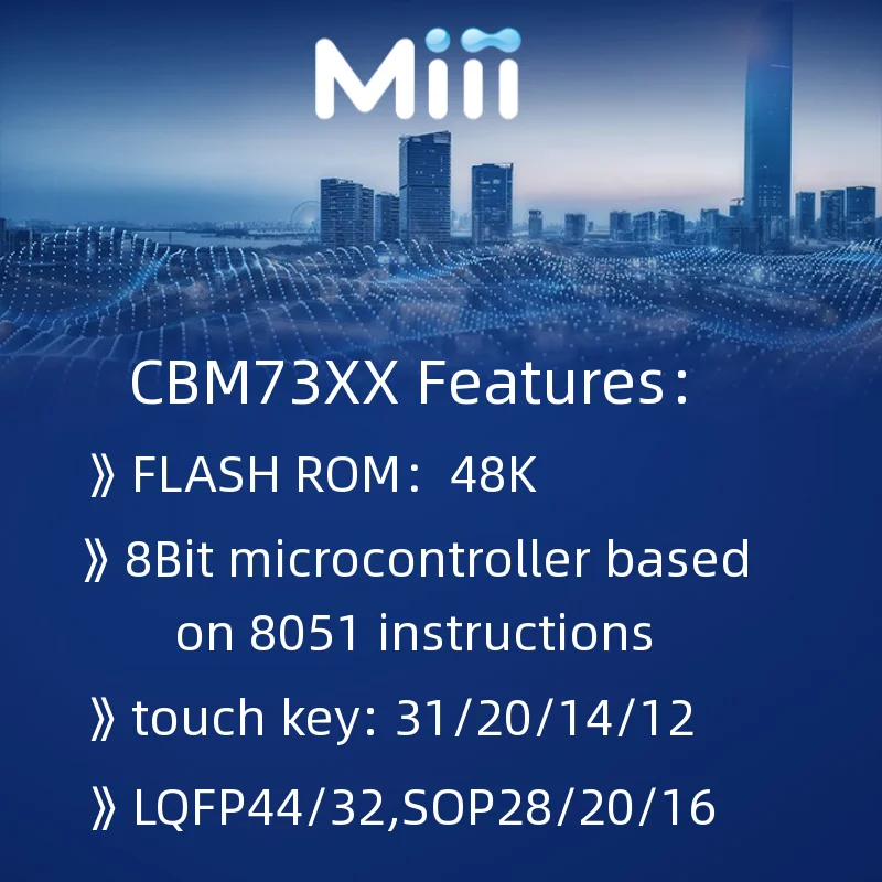 Micro-control System Low Power CBM722AS8 chip manual with LED Driver AD and Touch Keys