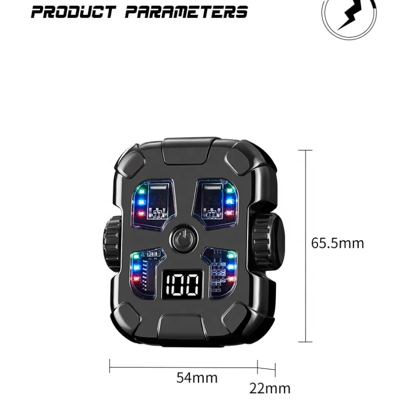 Creative Dual Arc Fidget Spinner Usb Charging Lighter COB Lighting Decompression Gyro Electronic Cigarette Lighter