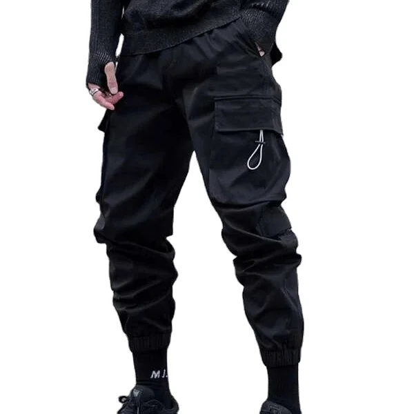 2022 Popular Fashion Man Pants Drawstring Flap Pocket Side Hiking Pants Cargo Pants for Men