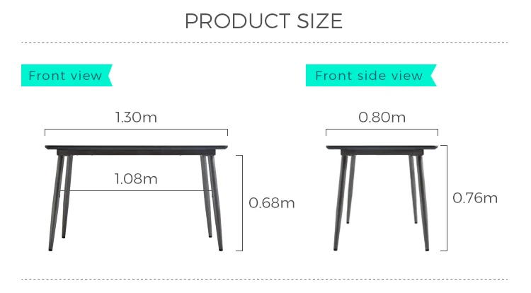Linsy Black Steel Square Marble Dining Tables Modern Granite Stone Top Dinner Table Set For 4 6 Chairs LS292R1