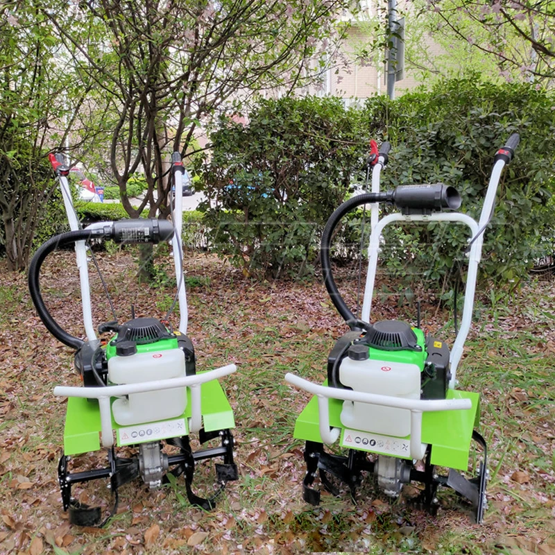 2/4 Stroke Hand Push Power Weeder Agricultural Machinery Rototiller Tiller Cultivator Weeding Ditching Gasoline Power Tiller