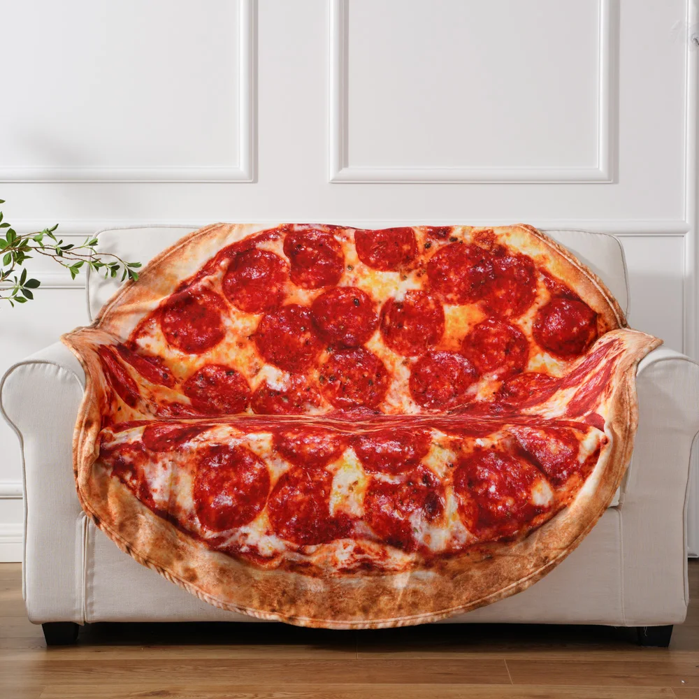 Pizza Deken Soft, Comfortable Flannel Blanket for Kids
