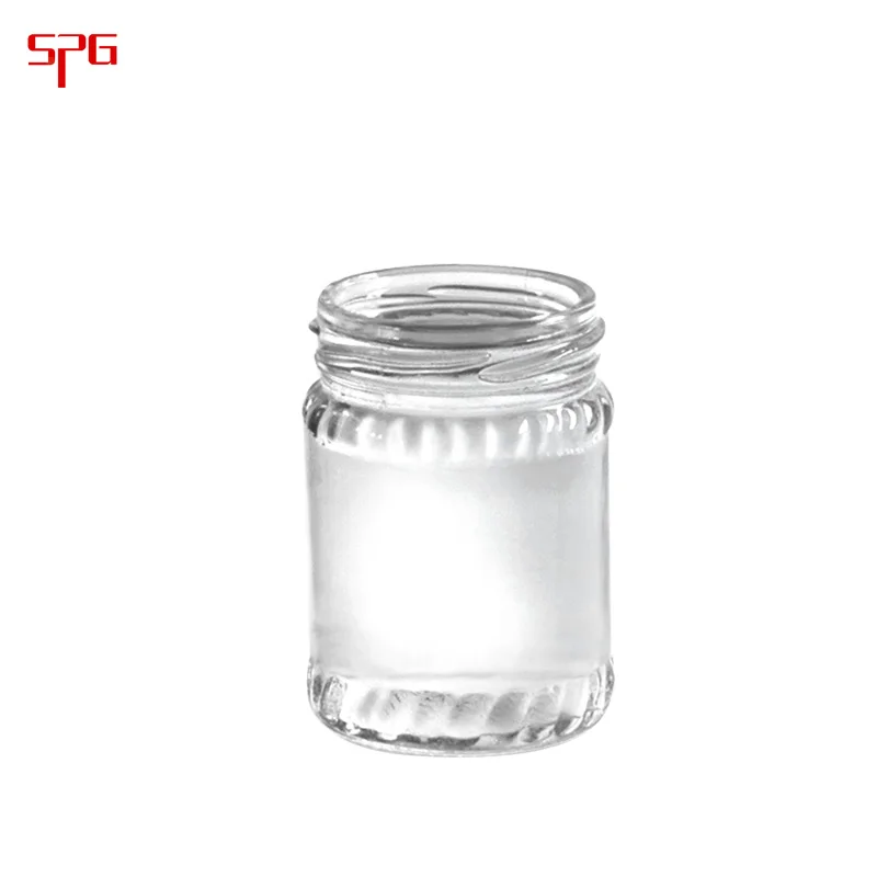 
150ml/200ml transparent food container clear glass can/jar cosmetic bottles with metal lid 