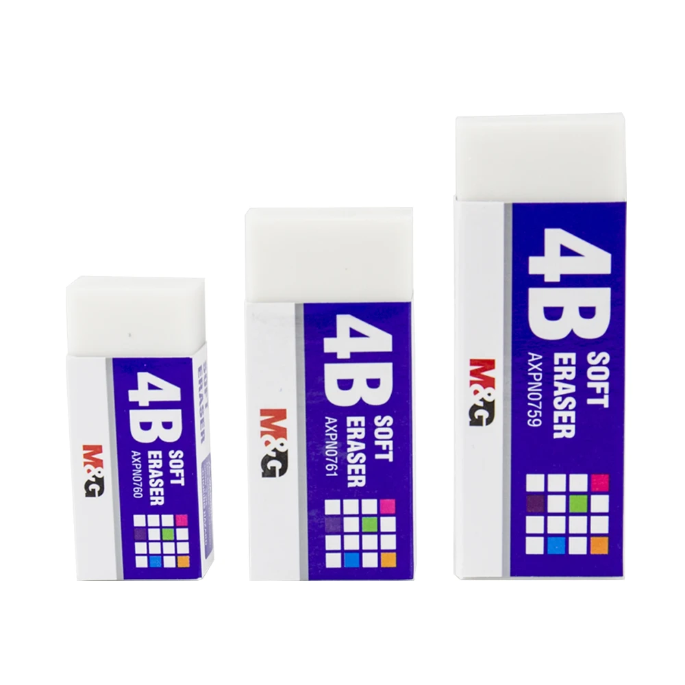 M&G Soft White Eraser - Durable & Classic Student Supply
