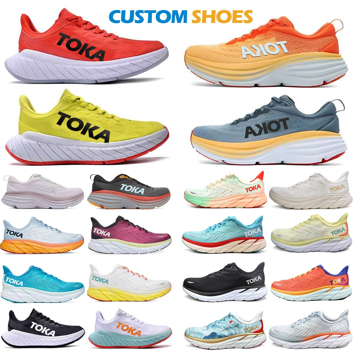 Hokas Shoes Running Original Logo Hokas One Carbon X 3 Clifton 9 8