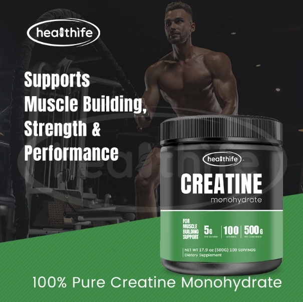 Private Label Supplement Pure Micronized Creatine Monohydrate Powder 300g 500g Creatine Monohydrate