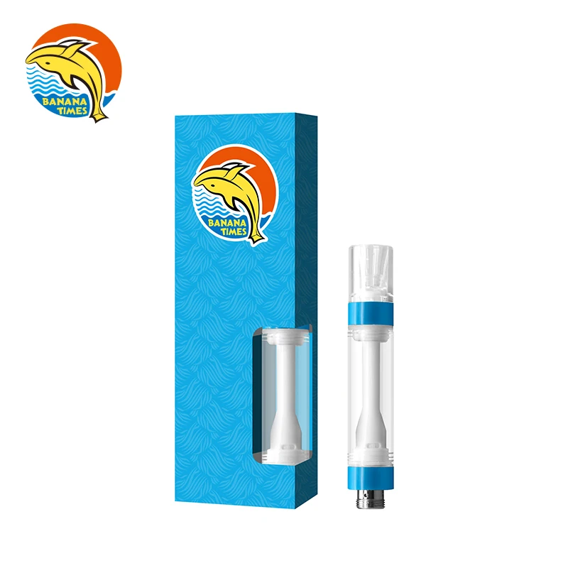 Full ceramic empty 0.5ml vaporizer cartridge slide packaging round press tip 510 cartridge vape