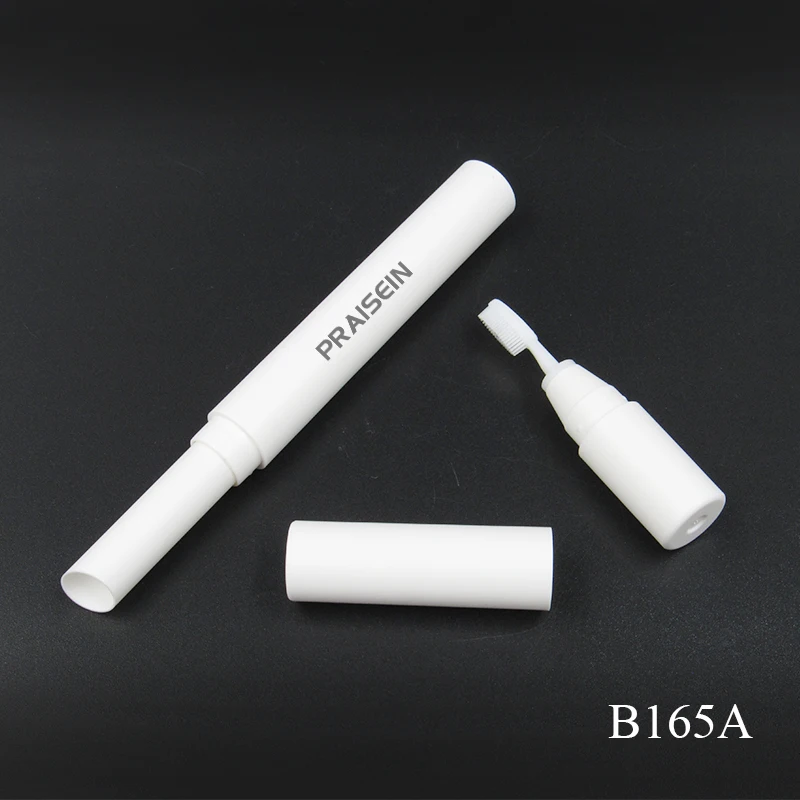 Praisein Wholesale Custom Plastic Eyebrow Styling Cream Tube with Brush 2 in 1 White Round Eyebrow Cream Packaging Tube