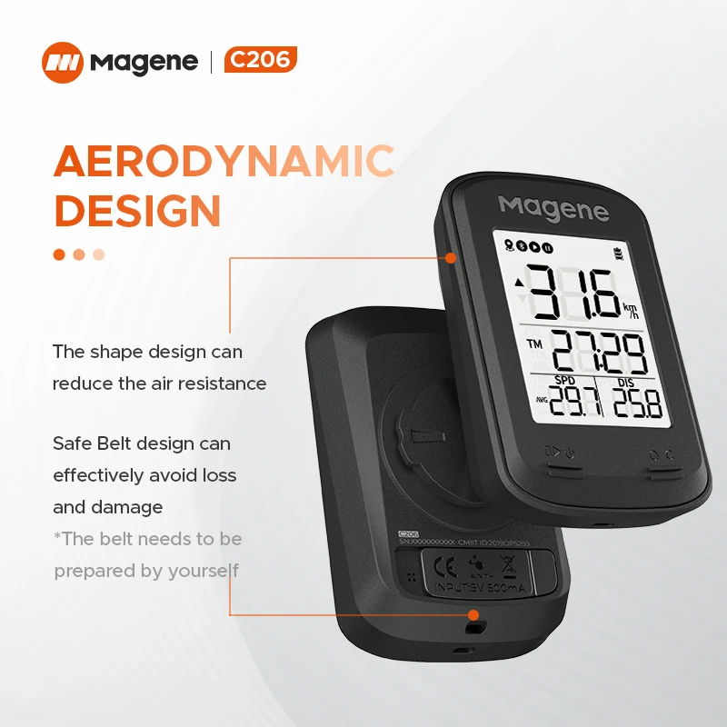 Magene C206 GPS Bicycle Computer Wireless Speedometer Road MTB Bike BLE Cycling Counter
