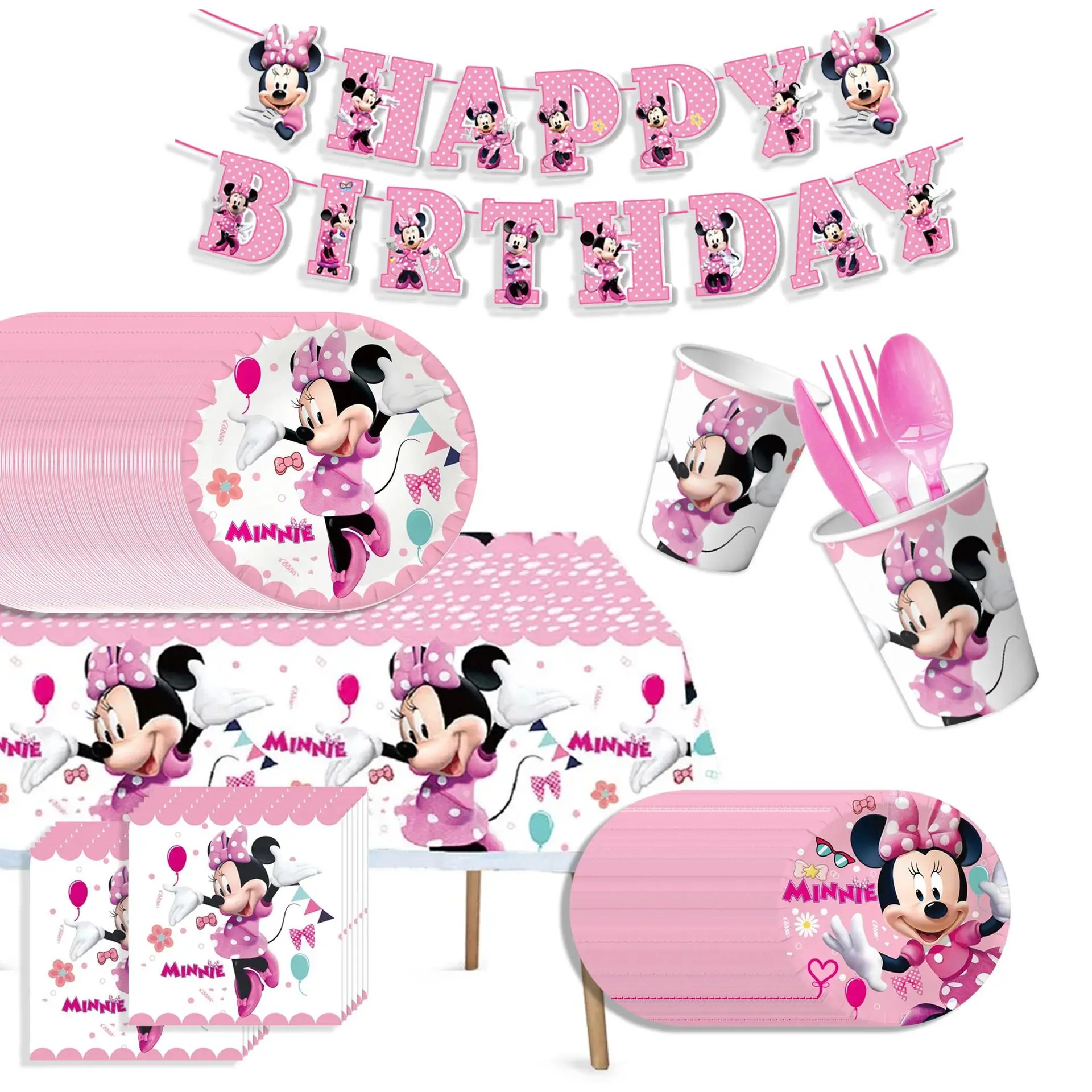 Bandierine rosa per feste di buon compleanno