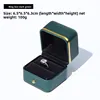 Caja para anillos verde oscuro[6.5*6.5*6.3cm]