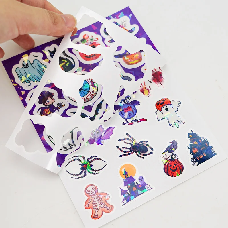 Custom Waterproof Anti Scratch Reflective Clear Backing Laminating 3D Puffy Demon Slayer Kiss Cut Sticker Sheet