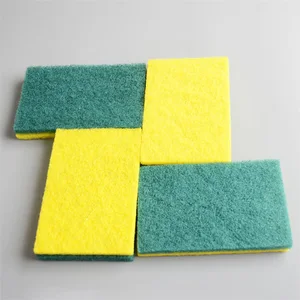 Hot Selling Heavy Duty Scour Pads square Dishwashing Scouring Pad Sponge Thick Scouring Pad
